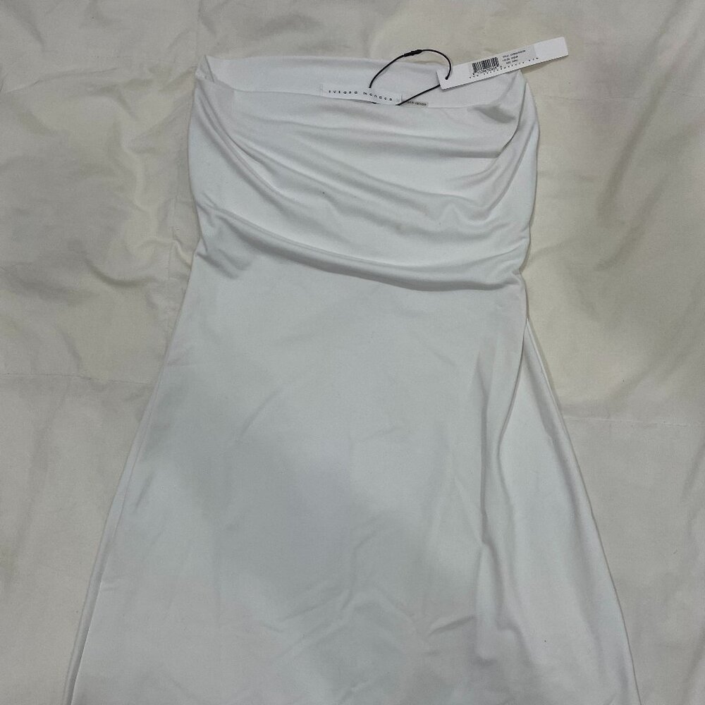 Susana Monaco Strapless white dress size small NWT